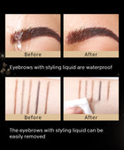 Clear Eyebrow Setting Gel,Waterproof And Sweat-Proof Eyebrow Repair Liquid Brows Styling Beauty Salon Home Use Makeup