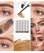 Waterproof Light Brown Eyebrow Gel, Instant Bushy Eyebrow Makeup for Natural Looking Stays on All Day Eye Brow Gel Makeup Fills and Shapes