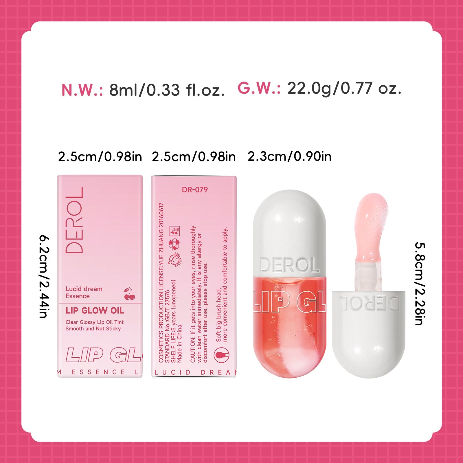 Derol Lucid dream Essence Lip Glow Oil 8ml