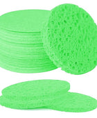 50-Count Compressed Facial Sponges for Estheticians- 100% Natural Cellulose Professional Cosmetic Spa Sponges for Face Cleansing