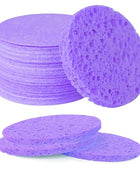 50-Count Compressed Facial Sponges for Estheticians- 100% Natural Cellulose Professional Cosmetic Spa Sponges for Face Cleansing